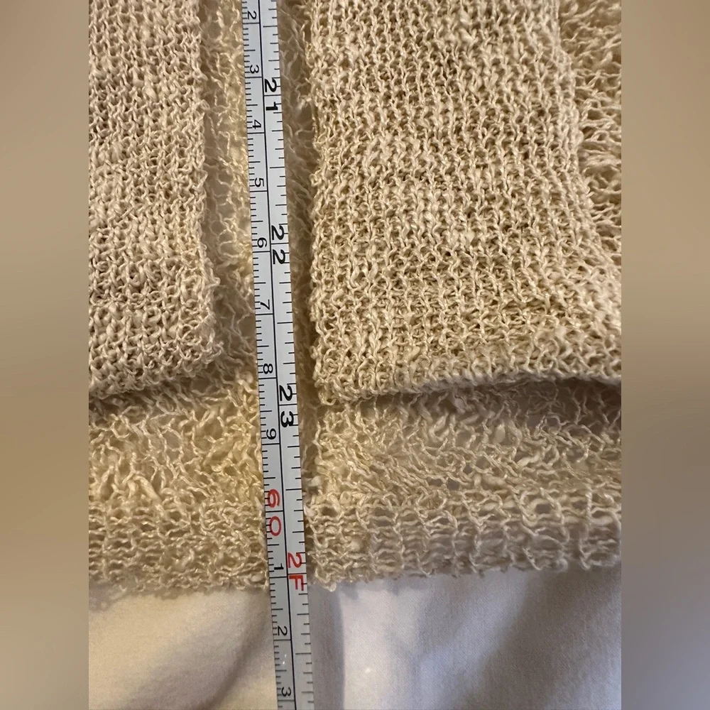 Boho Single Button Open Knot Short Sleeve Sweater - Picture 6 of 9